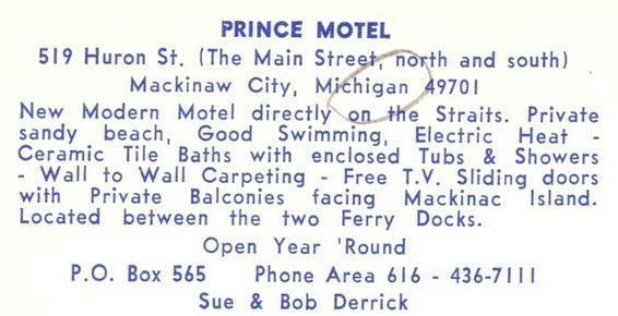 Super 8 by Wyndham Mackinaw  (Prince Timoa, Prince Motel) - Old Postcard (newer photo)